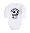 Дитячий бодік I don`t play I goal Білий фото