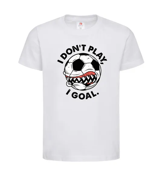 Дитяча футболка I don`t play I goal Білий фото