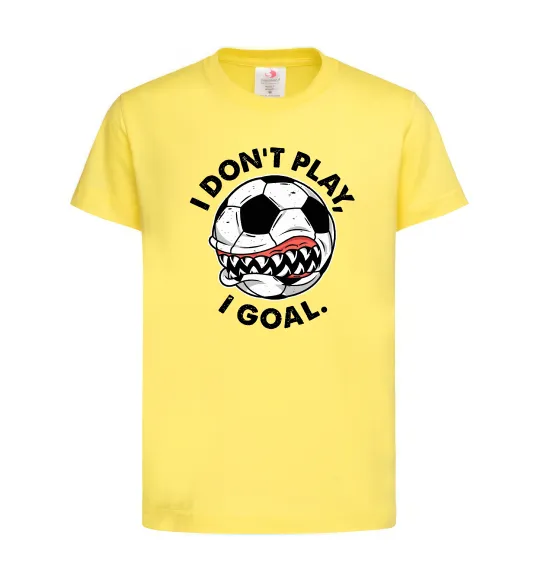 Дитяча футболка I don`t play I goal Лимонний фото