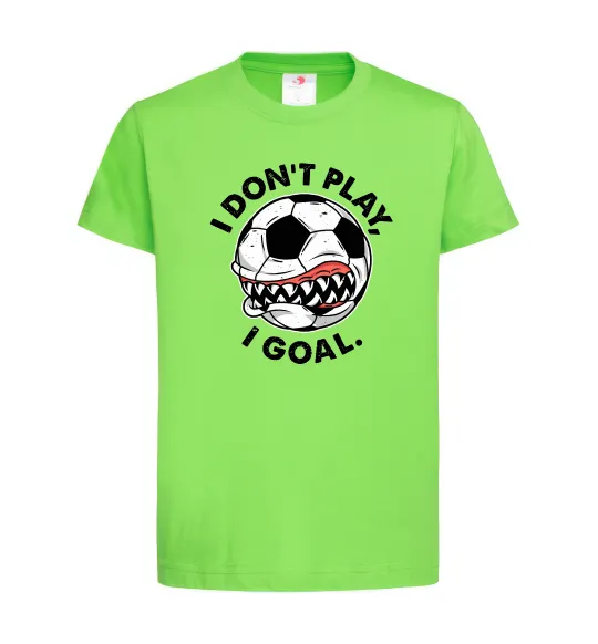 Дитяча футболка I don`t play I goal Лаймовий фото