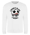 Свитшот I don`t play I goal Белый фото