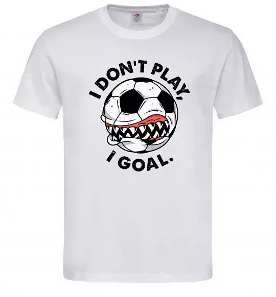 Мужская футболка I don`t play I goal Белый фото