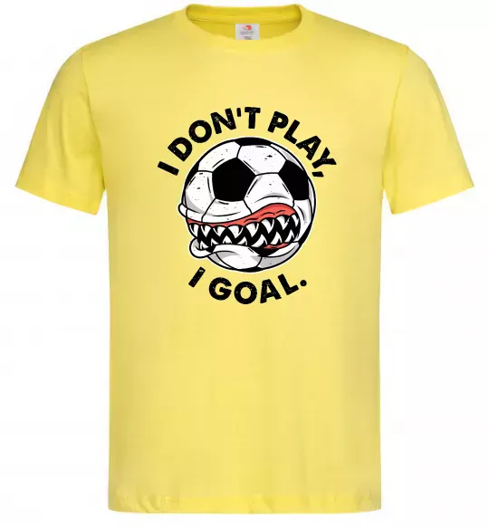 Мужская футболка I don`t play I goal Лимонный фото