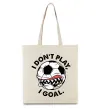 Еко-сумка I don`t play I goal Бежевий фото