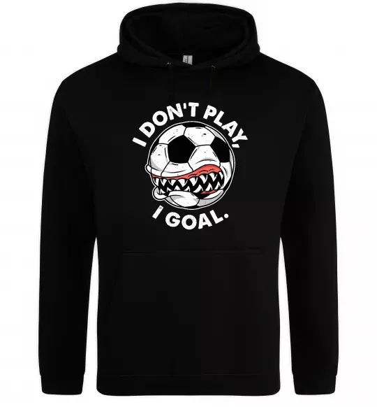 Мужская толстовка (худи) I don`t play I goal Черный фото