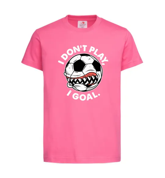 Дитяча футболка I don`t play I goal Яскраво-рожевий фото