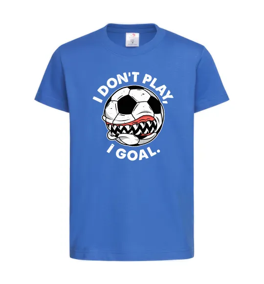 Дитяча футболка I don`t play I goal Яскраво-синій фото