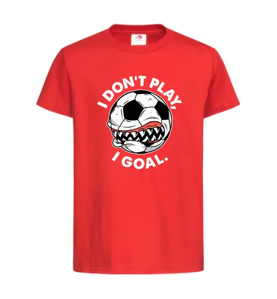 Дитяча футболка I don`t play I goal Червоний фото