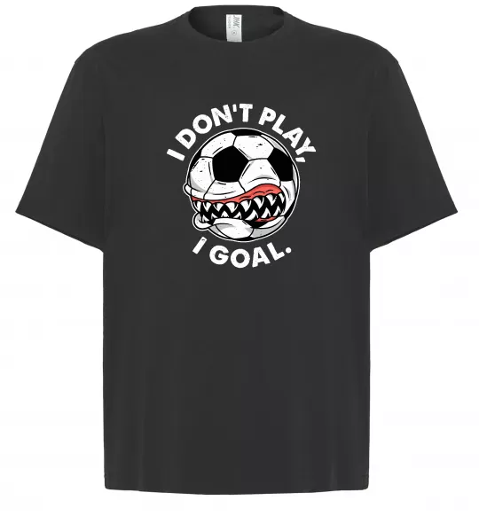Футболка Оверсайз I don`t play I goal Чорний фото
