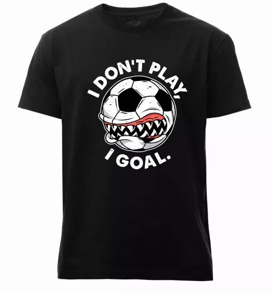 Чоловіча преміум футболка I don`t play I goal Чорний фото