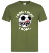 Мужская футболка I don`t play I goal Оливковый фото