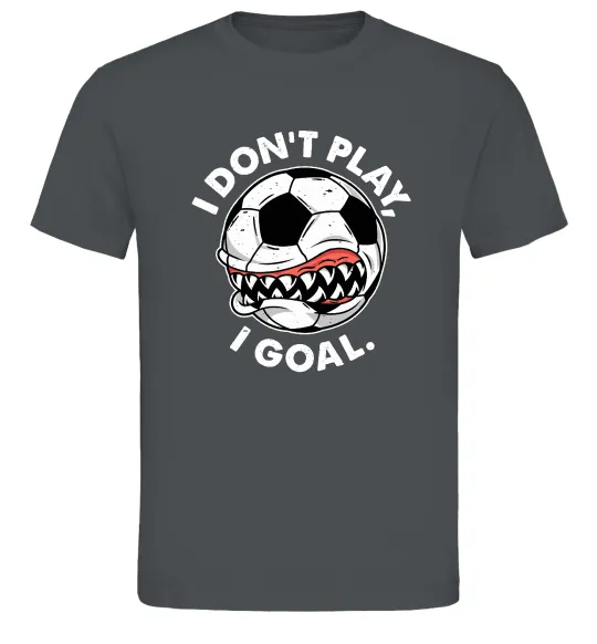 Мужская футболка I don`t play I goal Графит фото