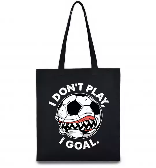 Еко-сумка I don`t play I goal Чорний фото