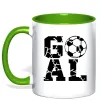 Чашка с цветной ручкой GOAL Лаймовый фото