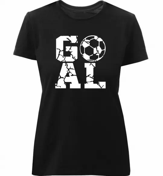 Жіноча преміум футболка GOAL Чорний фото