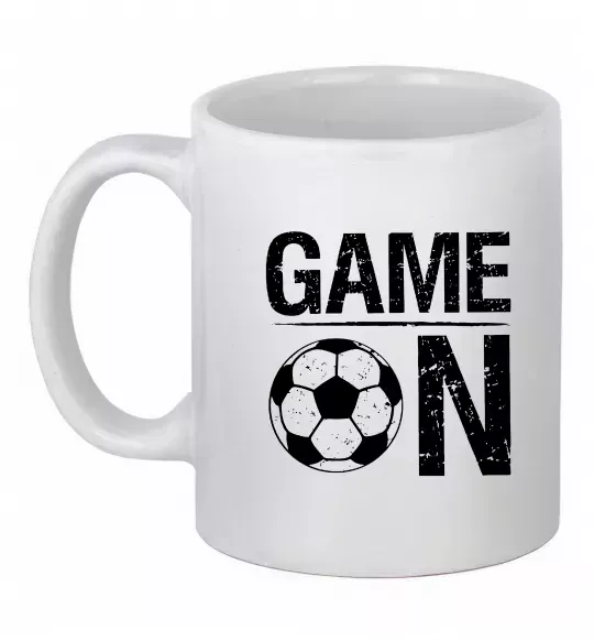 Чашка керамическая Game on Белый фото