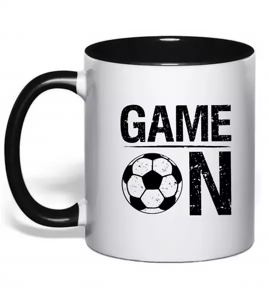 Чашка з кольоровою ручкою Game on Чорний фото