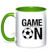 Чашка с цветной ручкой Game on Лаймовый фото