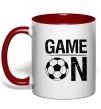 Чашка з кольоровою ручкою Game on Червоний фото