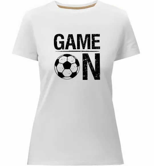Женская премиум футболка Game on Белый фото