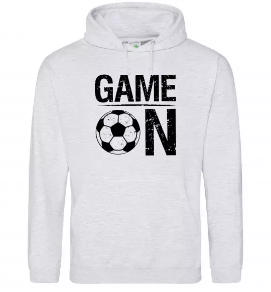 Женская толстовка (худи) Game on Серый меланж фото
