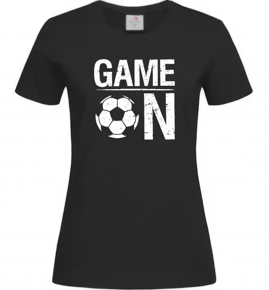 Женская футболка Game on Черный фото