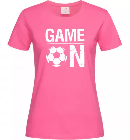 Женская футболка Game on Ярко-розовый фото