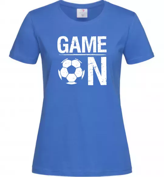 Женская футболка Game on Ярко-синий фото