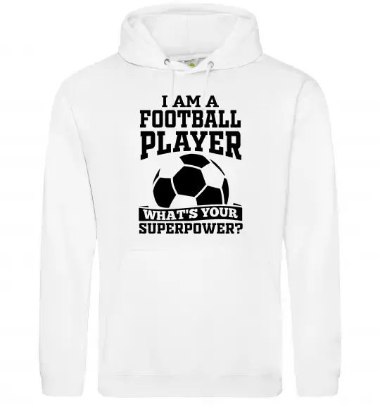 Женская толстовка (худи) Football superpower Белый фото