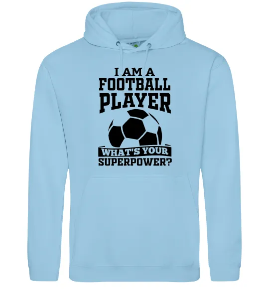 Женская толстовка (худи) Football superpower Голубой фото