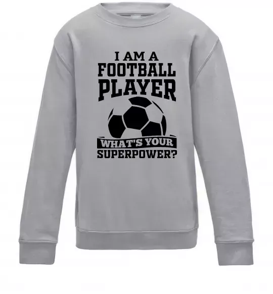 Детский Свитшот Football superpower Серый меланж фото