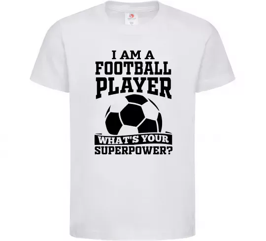 Детская футболка Football superpower Белый фото