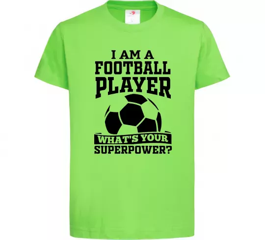 Детская футболка Football superpower Лаймовый фото