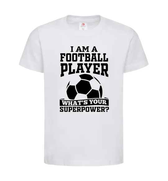 Дитяча футболка Football superpower Білий фото