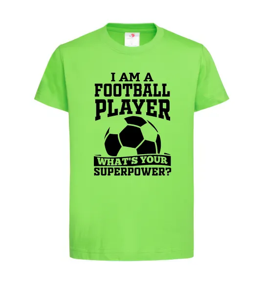 Дитяча футболка Football superpower Лаймовий фото