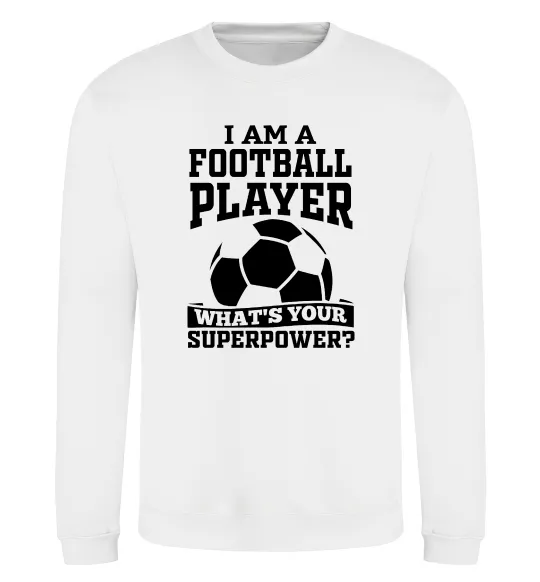 Світшот Football superpower Білий фото