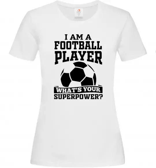 Женская футболка Football superpower Белый фото