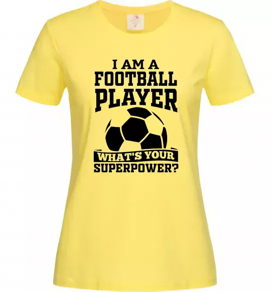 Женская футболка Football superpower Лимонный фото