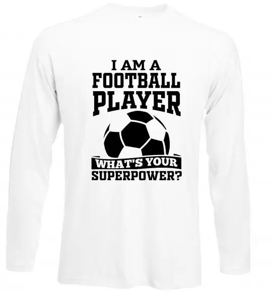 Лонгслив Football superpower Белый фото