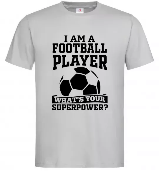 Мужская футболка Football superpower Серый фото
