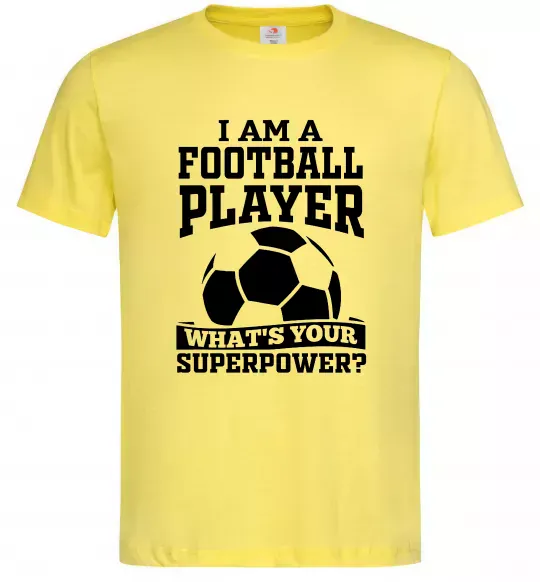 Мужская футболка Football superpower Лимонный фото