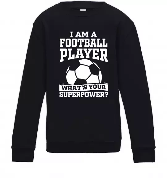 Детский Свитшот Football superpower Черный фото