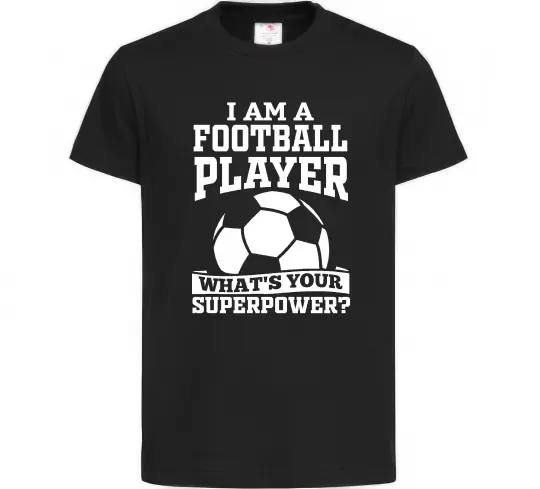 Детская футболка Football superpower Черный фото