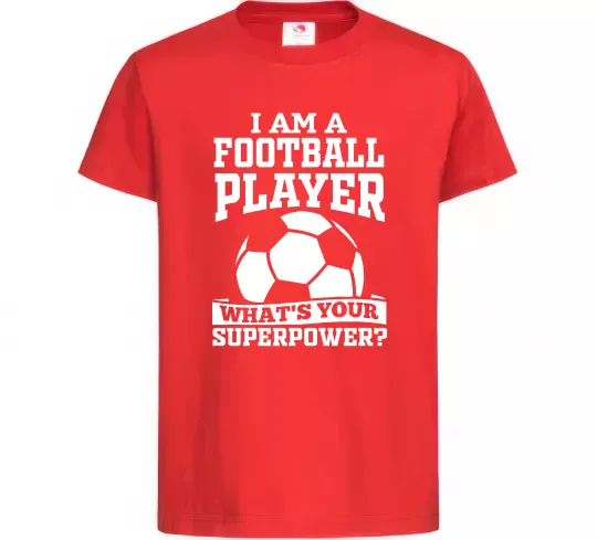 Детская футболка Football superpower Красный фото