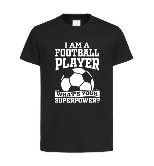 Дитяча футболка Football superpower Чорний фото