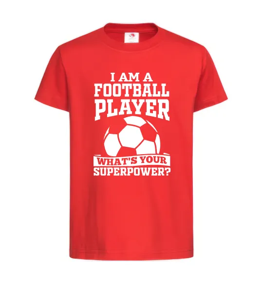 Дитяча футболка Football superpower Червоний фото