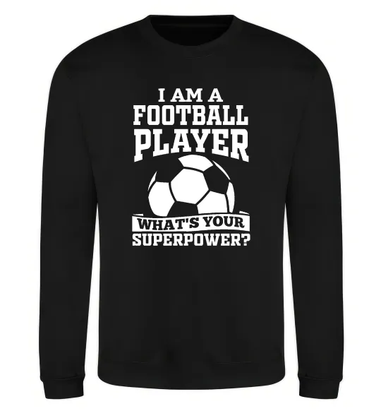 Світшот Football superpower Чорний фото