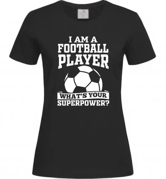 Женская футболка Football superpower Черный фото