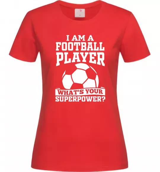 Женская футболка Football superpower Красный фото