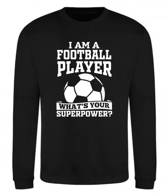 Свитшот Football superpower Черный фото